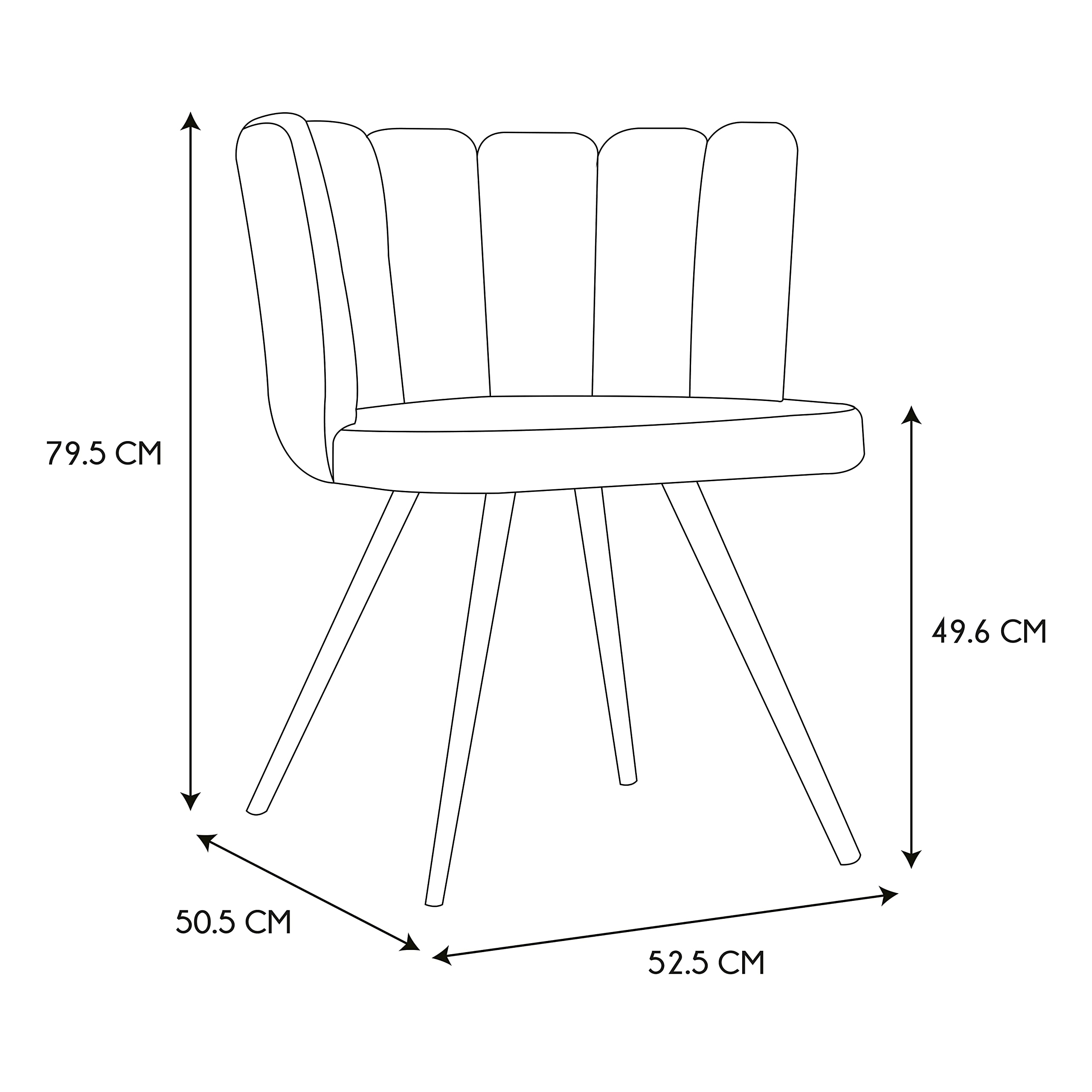 HOME DECO FACTORY - HD6520 Lote de 2 Sillas de Terciopelo Amarillo Capitoneado, Patas de Metal, Mobiliario Elegante para Salón, Comedor, Entrada, Dormitorio - 79 x 59,5 x 47,5 cm