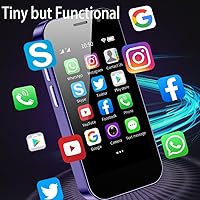 Vista 3 de Mini 4G Smartphone Unlocked, 3.0 Inch Dual Sim Quad Core Mini Phone Premium Phone Small Smartphone Student Pocket Cellphone, 3+32GB (Purple)