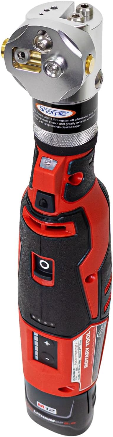 Sharpie DXCL Hand-Held Cordless Tungsten Sharpener Grinder, Adjustable 15°- 45°, Diamond Ground Tapers (Bright Silver/Bright Silver)