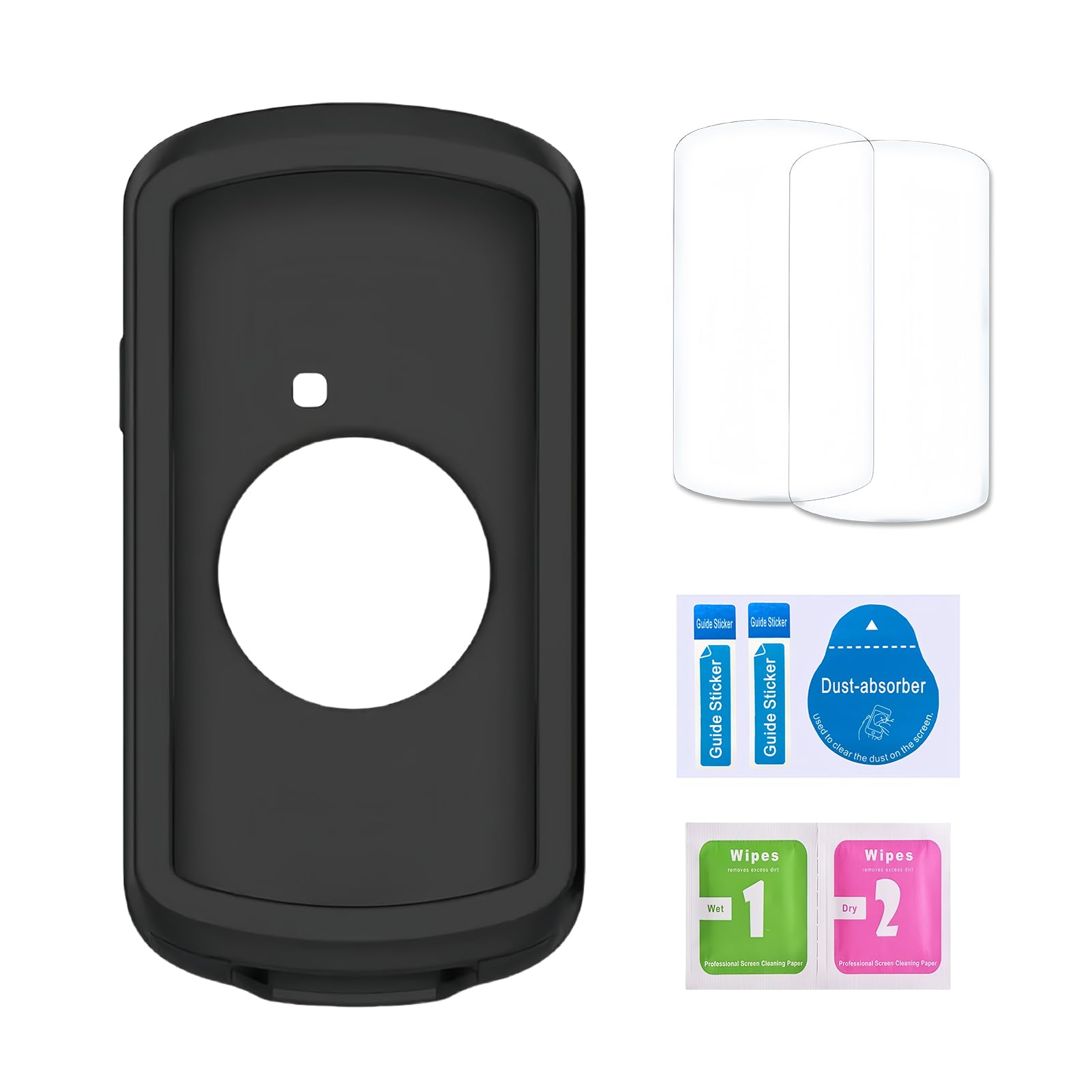 Funda Silicona para Garmin Edge 1040, 2 Protector de Pantalla para Garmin Edge 1040/1040 Solar/1040 Bundle Resistente?Funda Protección a Prueba, Accesorios GPS Bicicleta Ordenadores