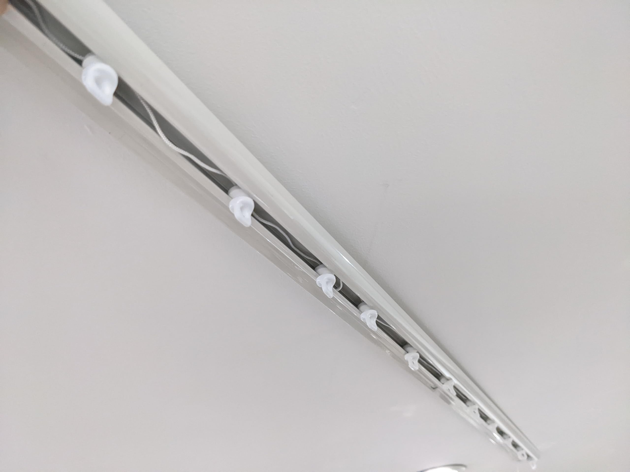 Wave Curtain Track System for Living Room, Bedroom, Dressing Room, Shower Curtains (Up to 99cm (SINGLE) WITHOUT TAPE - 80mm Gliders)