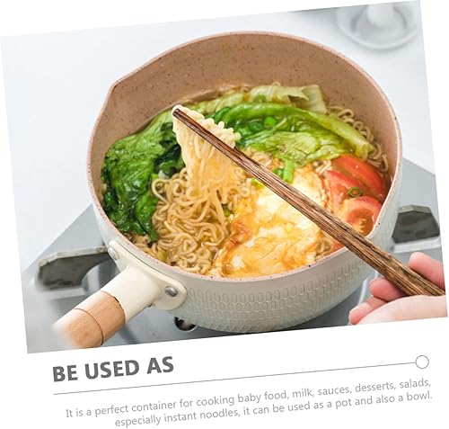 Miniatura 6 de 1 juego de sartén antiadherente multifuncional olla de cocina para guisos de fideos instantáneos y comida mango ergonómico fácil de limpiar tapa