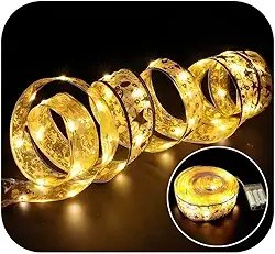 Fita Led Luzes de Natal Arvore 2m/5m/10m LaçOs de Fita de Natal com 50 Luzes Fada Cordas Led áRvore Ornamentos Pisca Pisca Enfeites(5 Metros E 50 Lâmpadas)