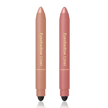 Shadow Liner 2-in-1 Eyeliner & Eyeshadow,Perfect Color Duo-Shadow Liner 2 in 1 Eyeliner,Waterproof, Smooth and Easy to Color,Long-Lasting & Smudge-Proof Wear Champagne+Rose Gold