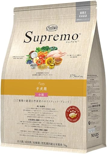 Amazon Co Jp ニュートロジャパン シュプレモ 全犬種用 子犬用 小粒 3kg ペット用品