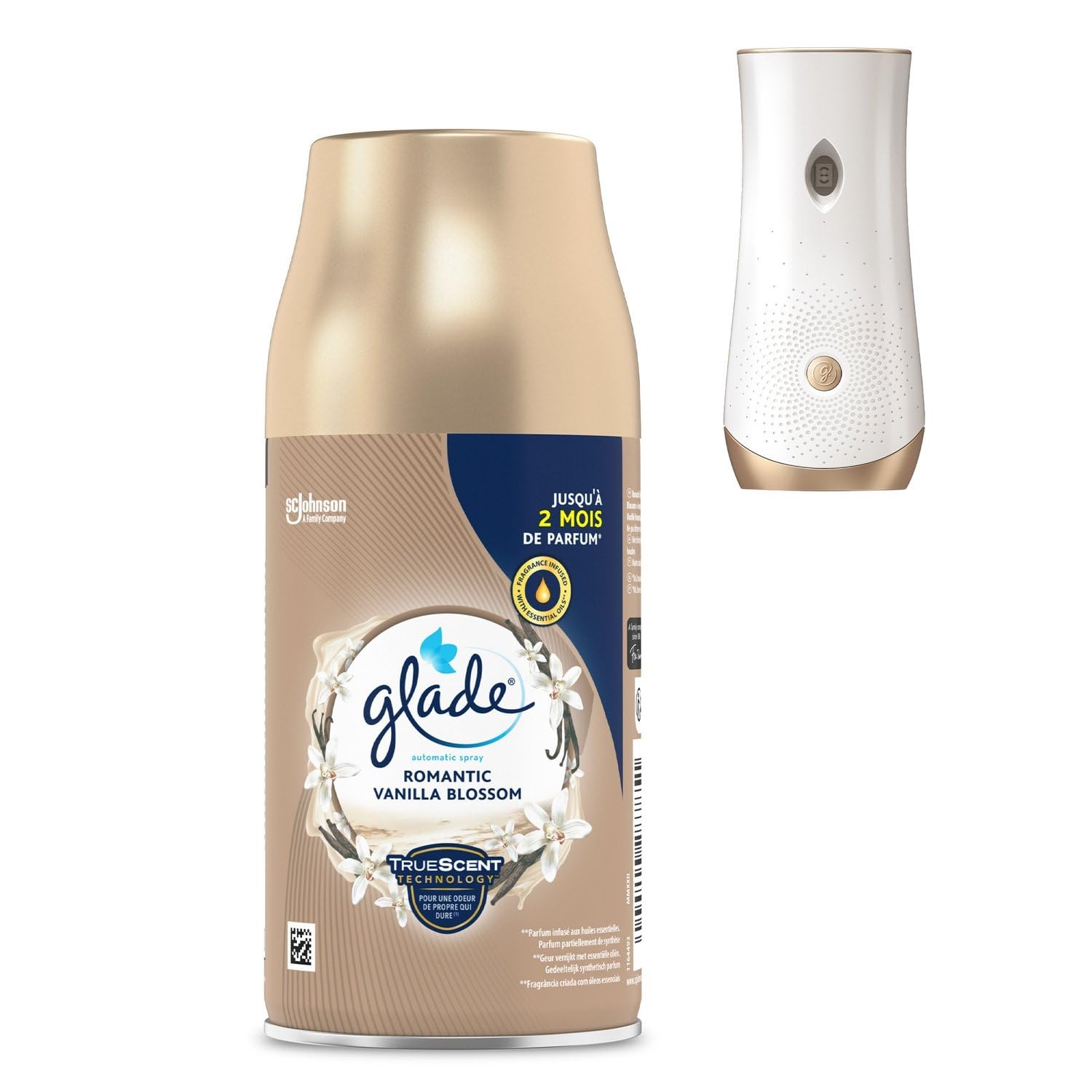 GLAD – Recharge Désodorisante Vanille Romantique aux Huiles Essentielles, Parfum Envoûtant (269mL) - Lot de 3 - vendu par Lot