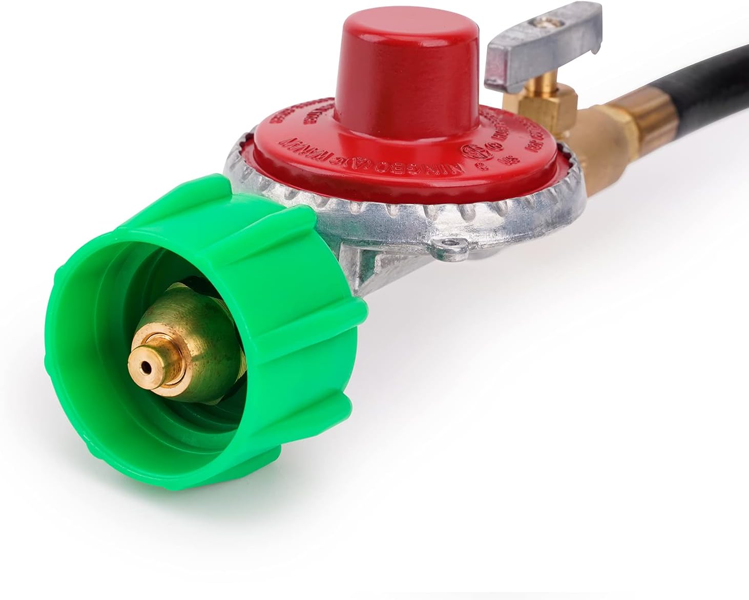 Stanbroil 48 Inch 10 PSI High Pressure Propane Adjustable Regulator Valve Hose Assembly - QCC1 x 3/8" Flare Swivel Fitting