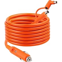 12V/24V 14AWG Car Cigarette Lighter Charging Cable 25FT,DC 8mm 15A DC7909/8020 To Car Charger Cable for Compatible with Jackery/Anker/GRECELL/BLUETTI/Goal Zero Yeti/Westinghouse Portable Power Station
