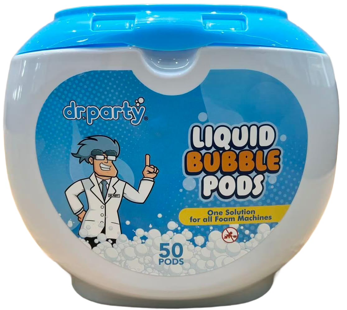 Foam Machine Solution –50 Bubble pods; Works in Foam Party Machines; Dense Long-Lasting