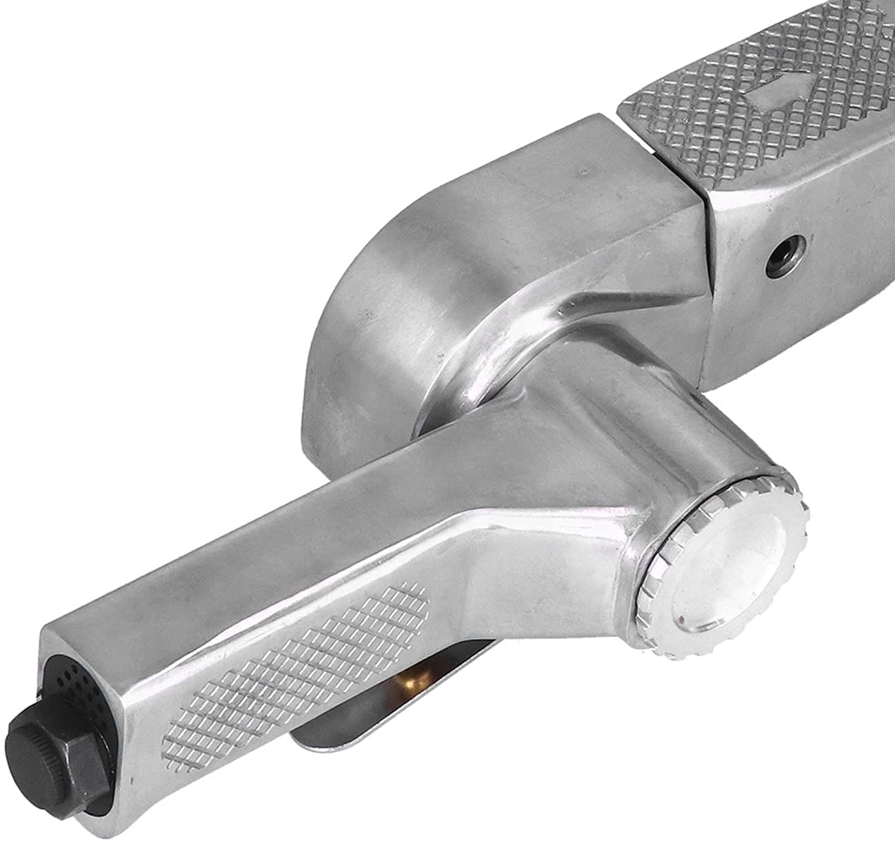 Levigatrice a Nastro Ad Aria Compressa Smerigliatrice Pneumatica Mini 330 x 10 mm Per Legno, Plastica, Alluminio, Lucidatura di Mobili Con 3 Nastri Abrasivi 16000 Giri/Min