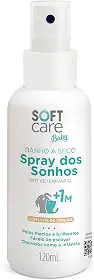 Banho a Seco Spray Dos Sonhos Soft Care Baby 120ml – Para Filhotes de Cães e Gatos (a partir de 1 mês) Higiene Sem Enxágue