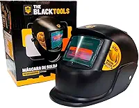Máscara De Solda Escurecimento Automatico Profissional Cor Preto Liso BTM1000 The Black Tools