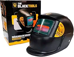 Máscara De Solda Escurecimento Automatico Profissional Cor Preto Liso BTM1000 The Black Tools