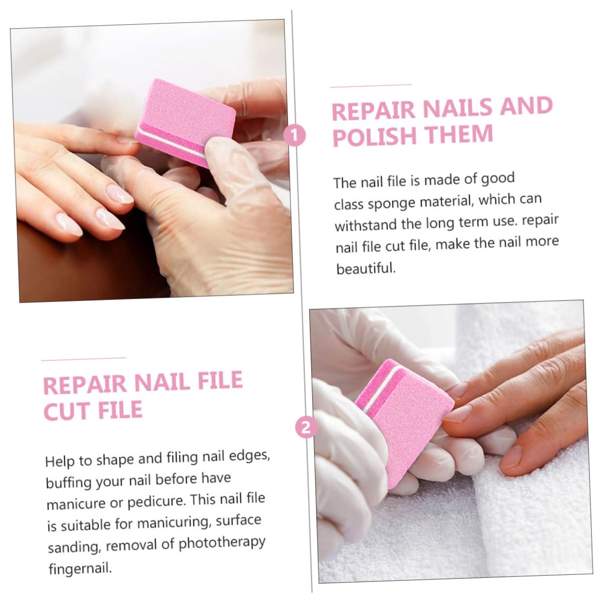 FRCOLOR 250pezzi Limette Per Unghie Professionali Per Manicure e Pedicure e Sicuri Per La Unghie Per e Casa