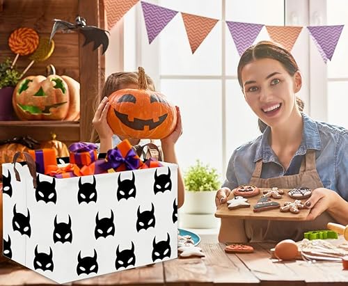 Miniatura 2 de HIYAGON Cesta de almacenamiento de Batman para niños, bonita cesta vacía de almacenamiento de juguetes, caja organizadora rectangular para