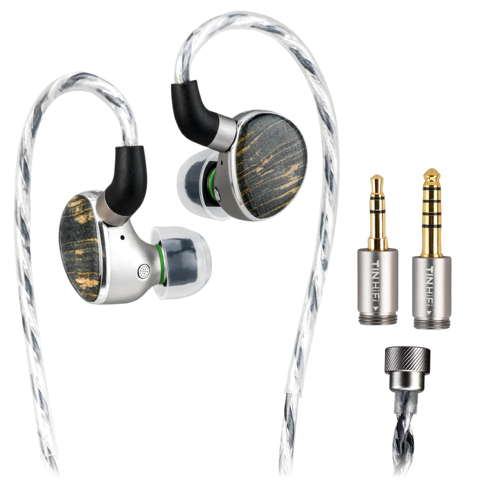 Sabaj TINHIFI T6 słuchawki douszne 1DD + 1 Planar Flagowe hybrydowe słuchawki przewodowe z 3 stylami dostrajania, odłączalnym kablem, słuchawki HiFi dla audiofilów do muzyki i gier (3,5mm+4,4mm - bez
