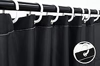 Vista 9 de Cortina de ducha con diseño de lobo, nieve, invierno, bosque, montaña, luna llena, vida silvestre, animales, decoración de baño, cortinas de tela