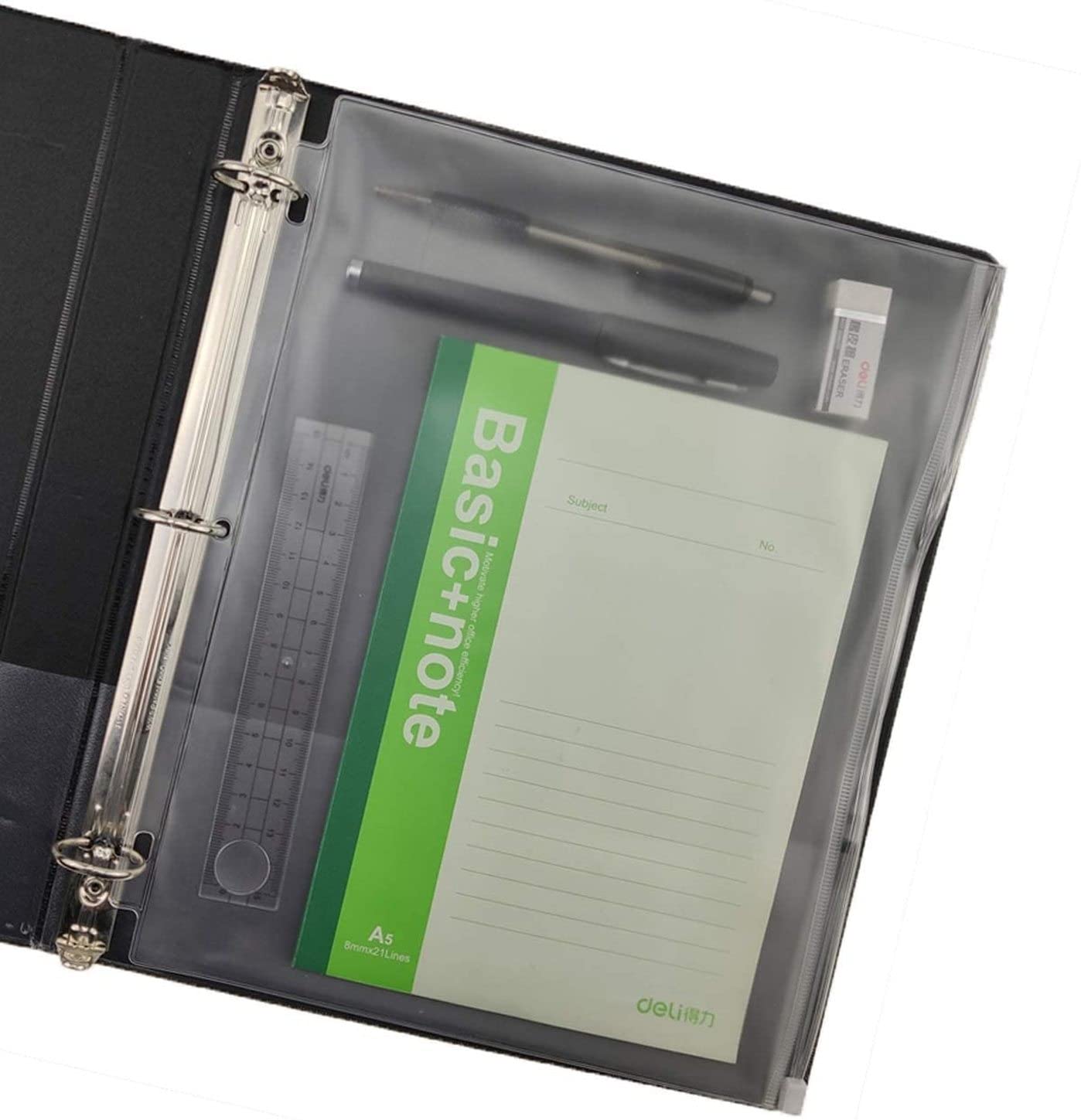 Filexec Binder Pocket, 3-Hole Punched, Letter Size,Clear - View #6