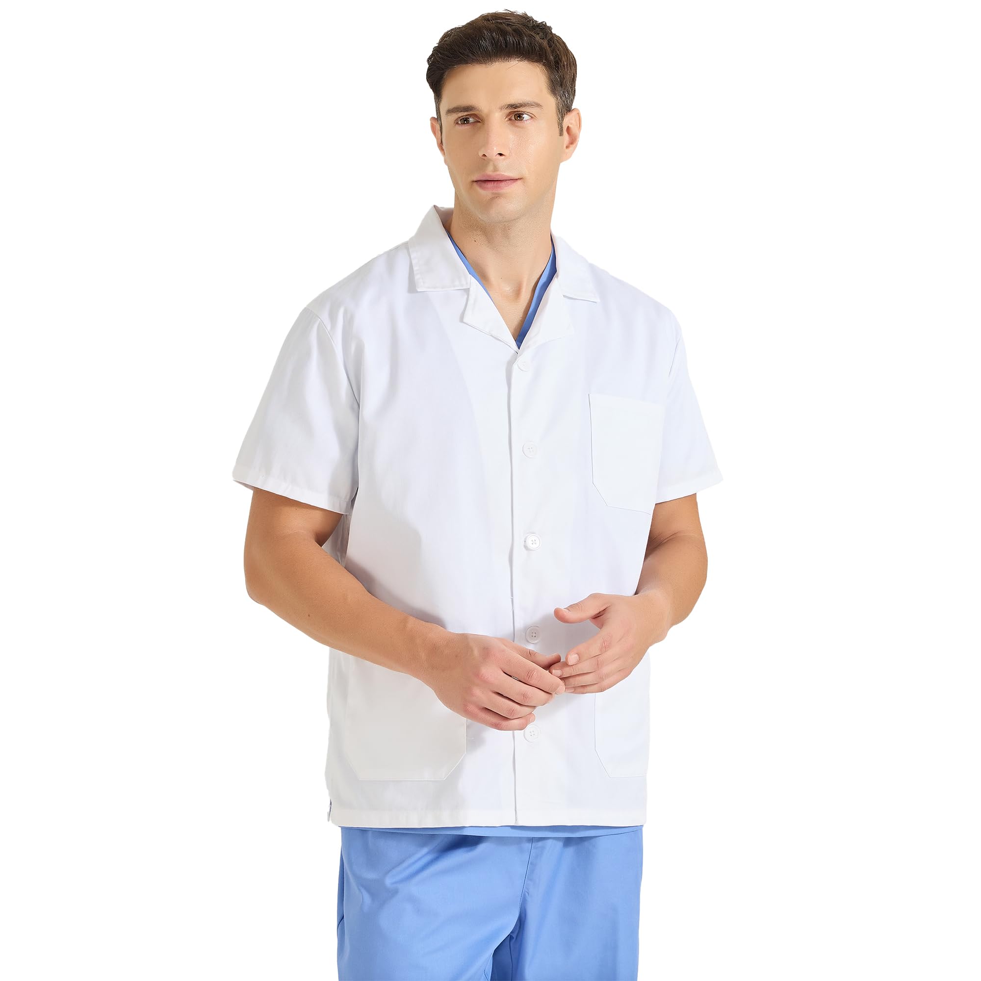 MISEMIYA - Unisex Laborkittel - Sanitary Uniform Medical Kittel Apothekenkittel Ref: 8165