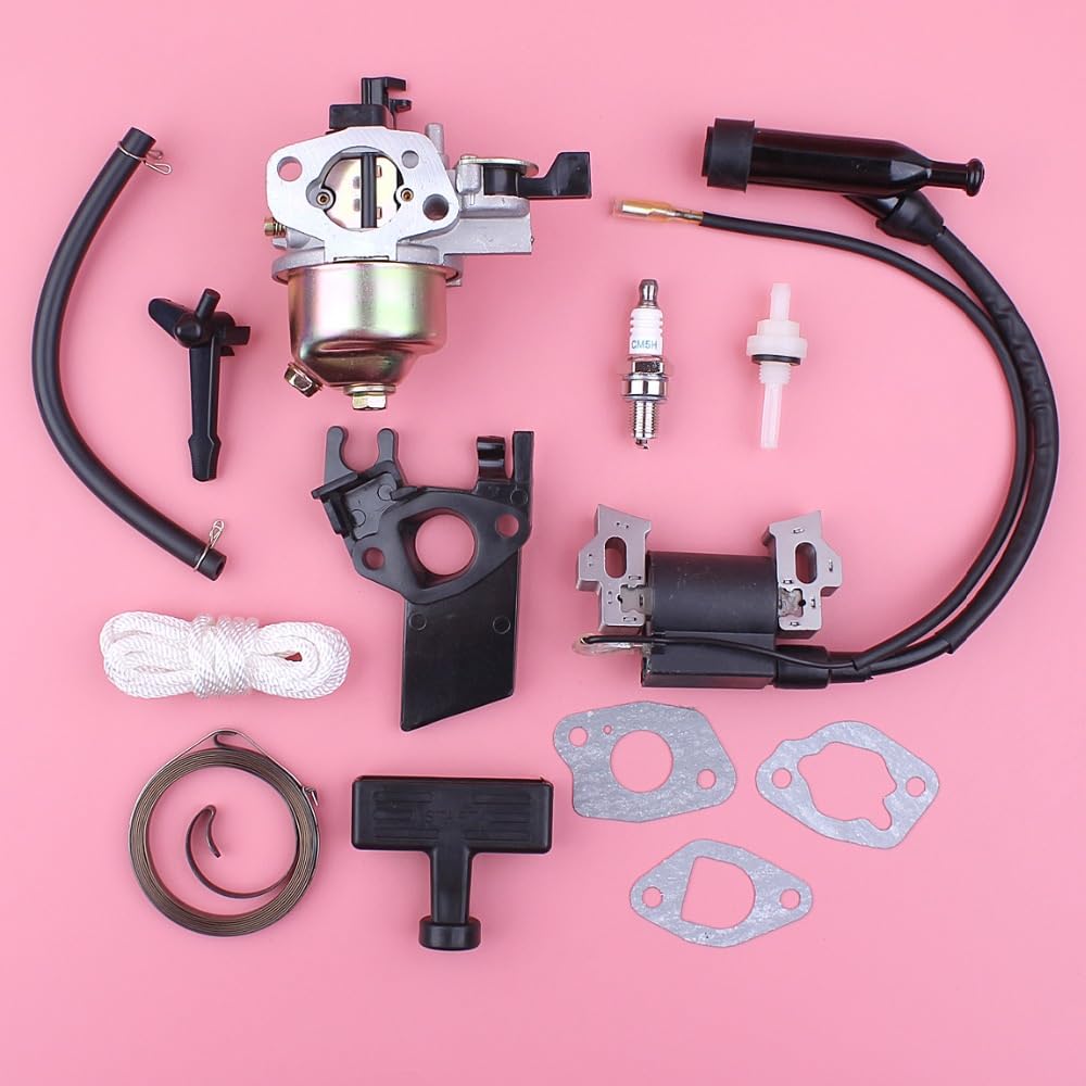 Attrezzi ricambi Carboidrati di carboidrati accensione carburatore for honda GX160 GX200 5, CV 6, GX 160 200 Impugnatura della corda a molla avviamento rinculo isolante
