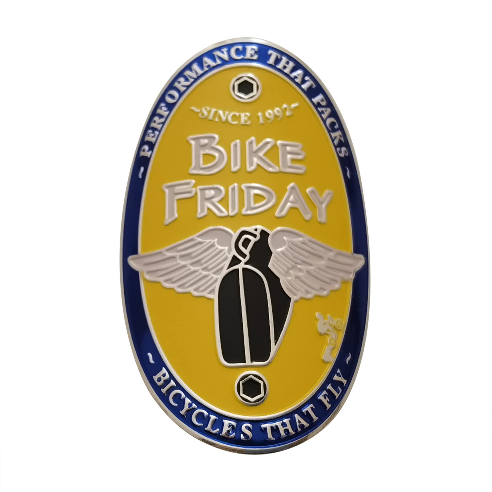 Gepinke for Mountain Bike Head Badge Decals Stickers BMX Foldable Bike Frame Sticker (Friday)