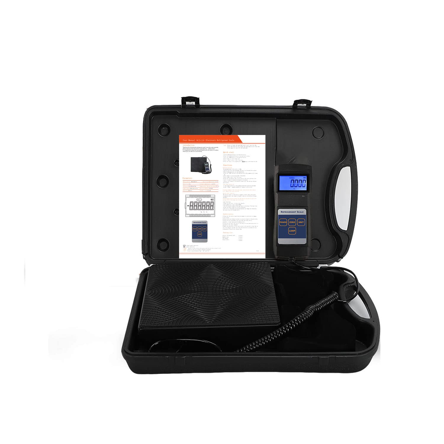 Ac Scale 220 Lbs Electronic A/C HVAC Refrigerant Charging Digital ...