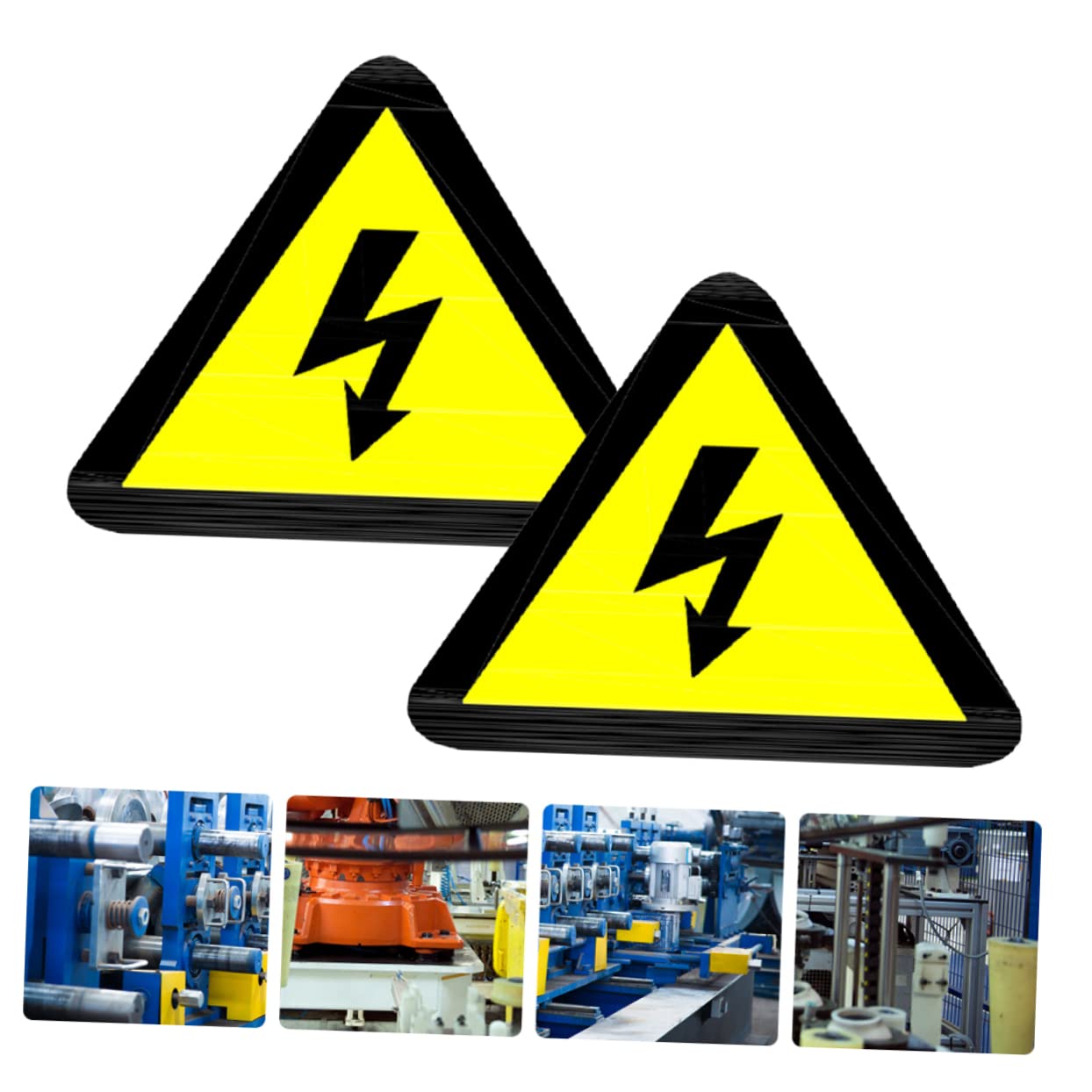 Cabilock Lot de 25 Autocollants de Danger Électrique Jaune pour Panneau Haute Tension, Adhésifs de Sécurité pour Boîte Électrique en Usine ou École