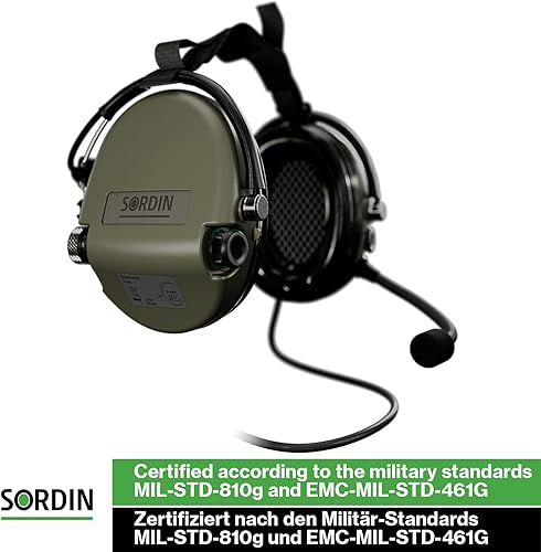 Miniatura 6 de Sordin Supreme MIL CC Active Ear Defenders - Kits de banda para el cuello y espuma - Nexus Radio Downlead - Orejeras