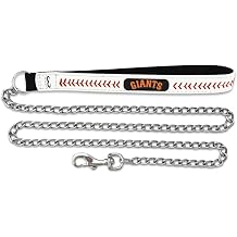 MLB San Francisco Giants Baseball Leather Chain Leash, 2.5 mm