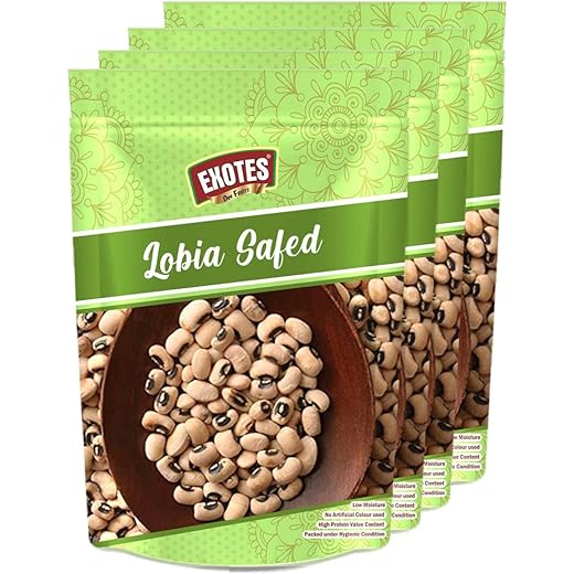 Exotes Lobia Safed 500g  Easy to Cook White Beans High in P