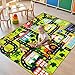 Kids Carpet Playmat Rug - Car Carpet for Kids 2.5x4 Feet, Educational Play Mat Town Traffic Road Map Rug City Life Car Mat for Kids Toy for Bedroom Classroom Nursery Room