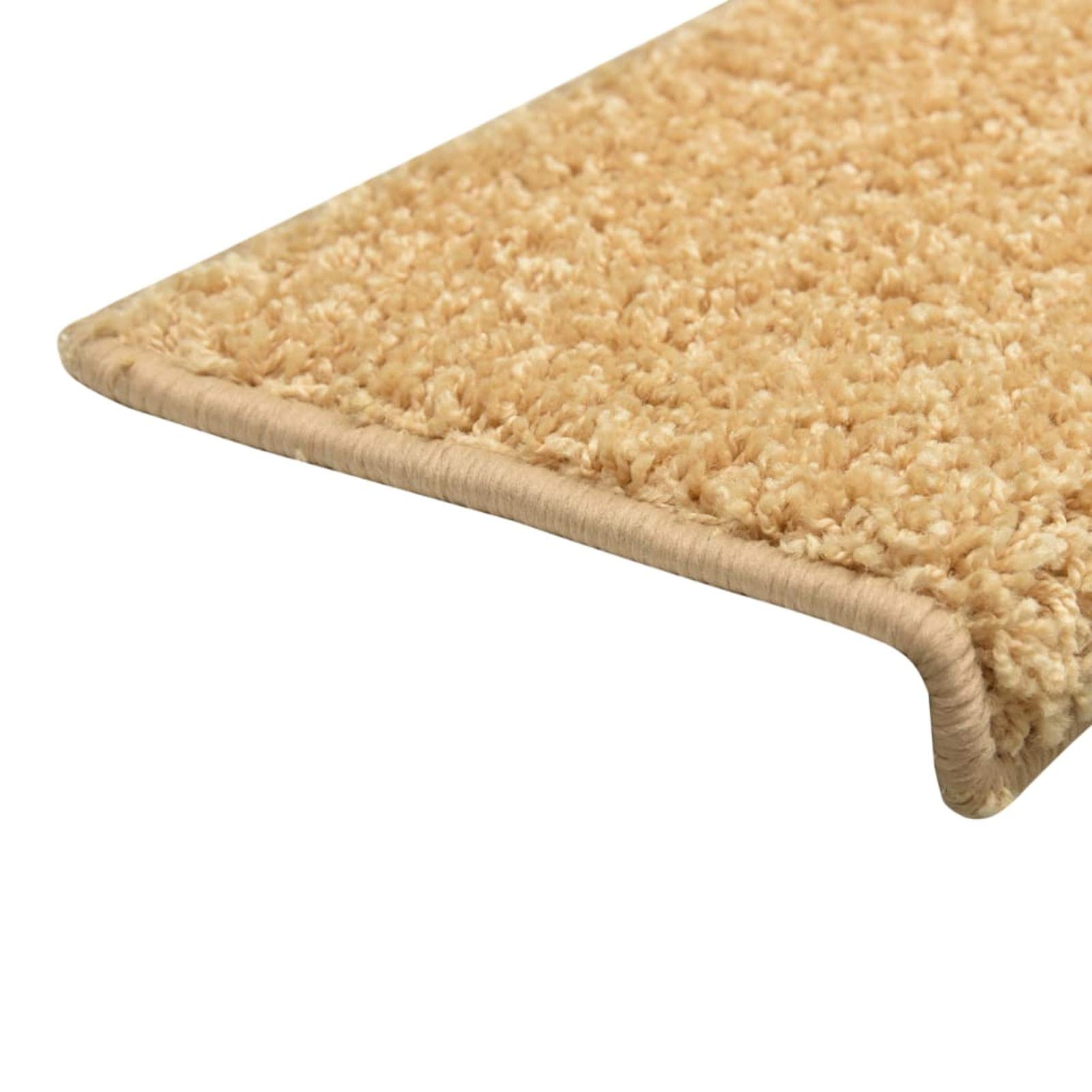 Leepesx Tappetini per Scale 10 pz 65x25 cm Beige,Tappetini per Scale,Tappetini per Scale Antiscivolo,Tappetini Autoadesivi per Scale