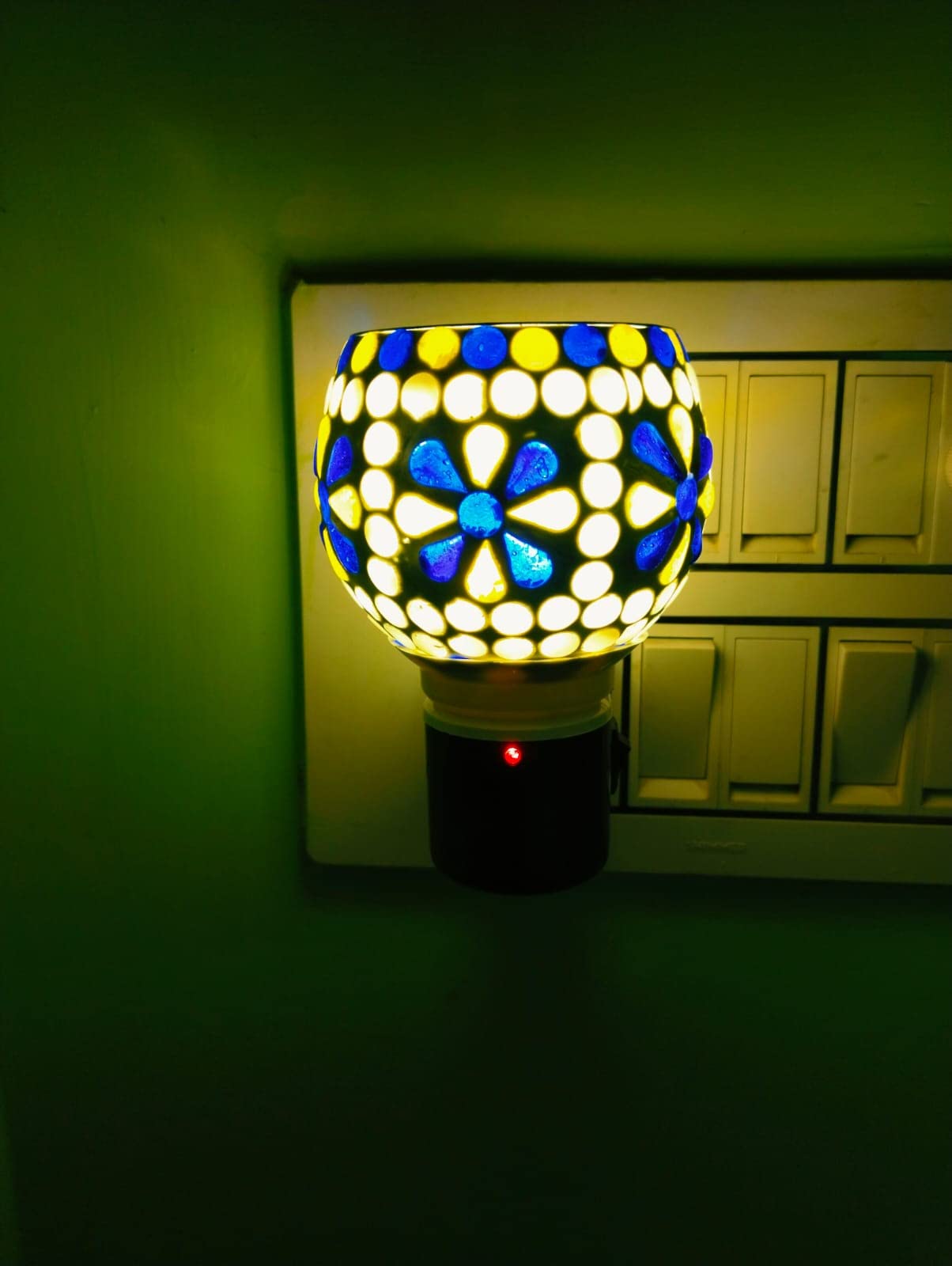 Shree HANS Creation Ceramic Kapur Dani Electrical Camphor Diffuser Home Fragrance Oil Burner Insense Holder Aroma Night Lamp (D-640)