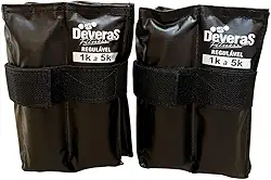 Par Caneleira com Peso Tornozeleira Regulável 1 kg a 5 kg