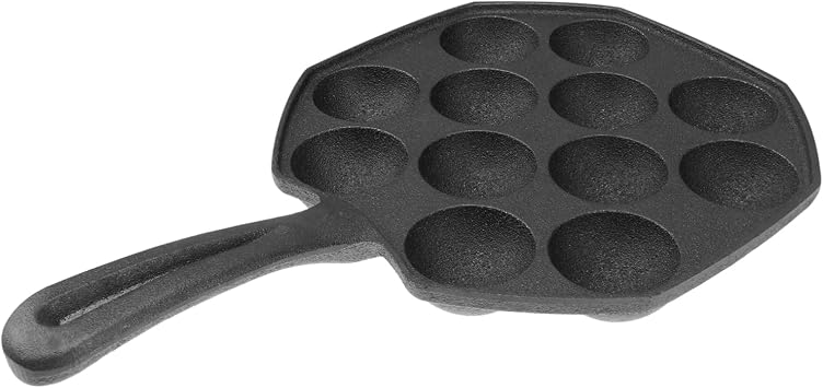 MAGICLULU Cast Iron Pan 12 Molds Octopus Maker Skillet Mold Non-stick Baking Tray Grill Pan for Japanese Pancake