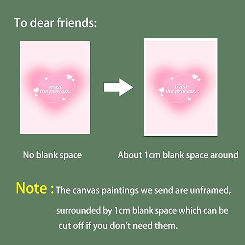 Miniatura 3 de Pósteres de aura de corazón degradado rosa granulado con citas de afirmación positiva Trust The Process, arte de pared retro espiritual motivacional