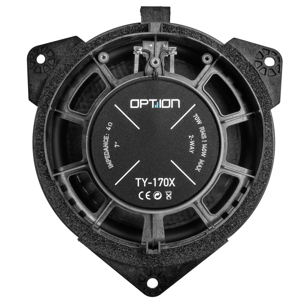 Option Lot de haut-parleurs arrière compatibles avec Suzuki Swace (à partir de 2020, système audio standard) - 100 % Plug & Play - Haut-parleur coaxial 2 voies 17 cm avec isolation