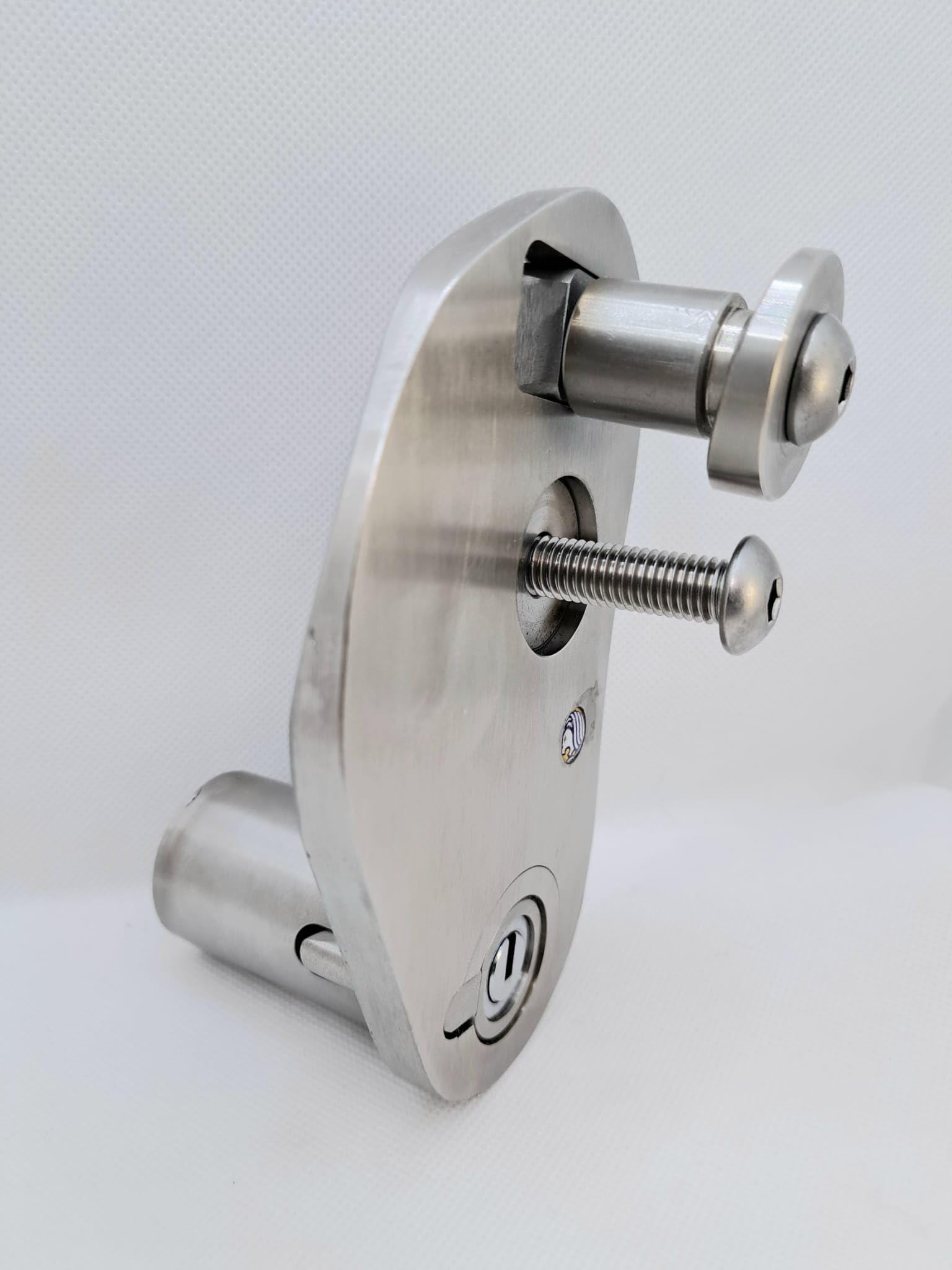 BLOCK BRAKE - ANTIFURTO MECCANICO BLOCCA CAVALLETTO CENTRALE PER MOTO BMW R 1300 GS E ADVENTURE IN ACCIAIO INOX E CHIAVE CODIFICATA