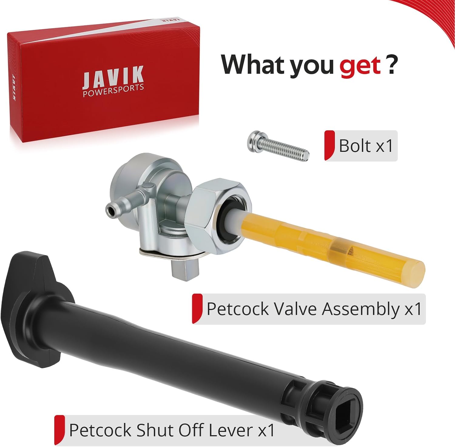 JAVIK Petcock Valve Assembly For Honda EU3000IS EU26i O.E.M# 16950-ZS9-003 16953-ZS9-000