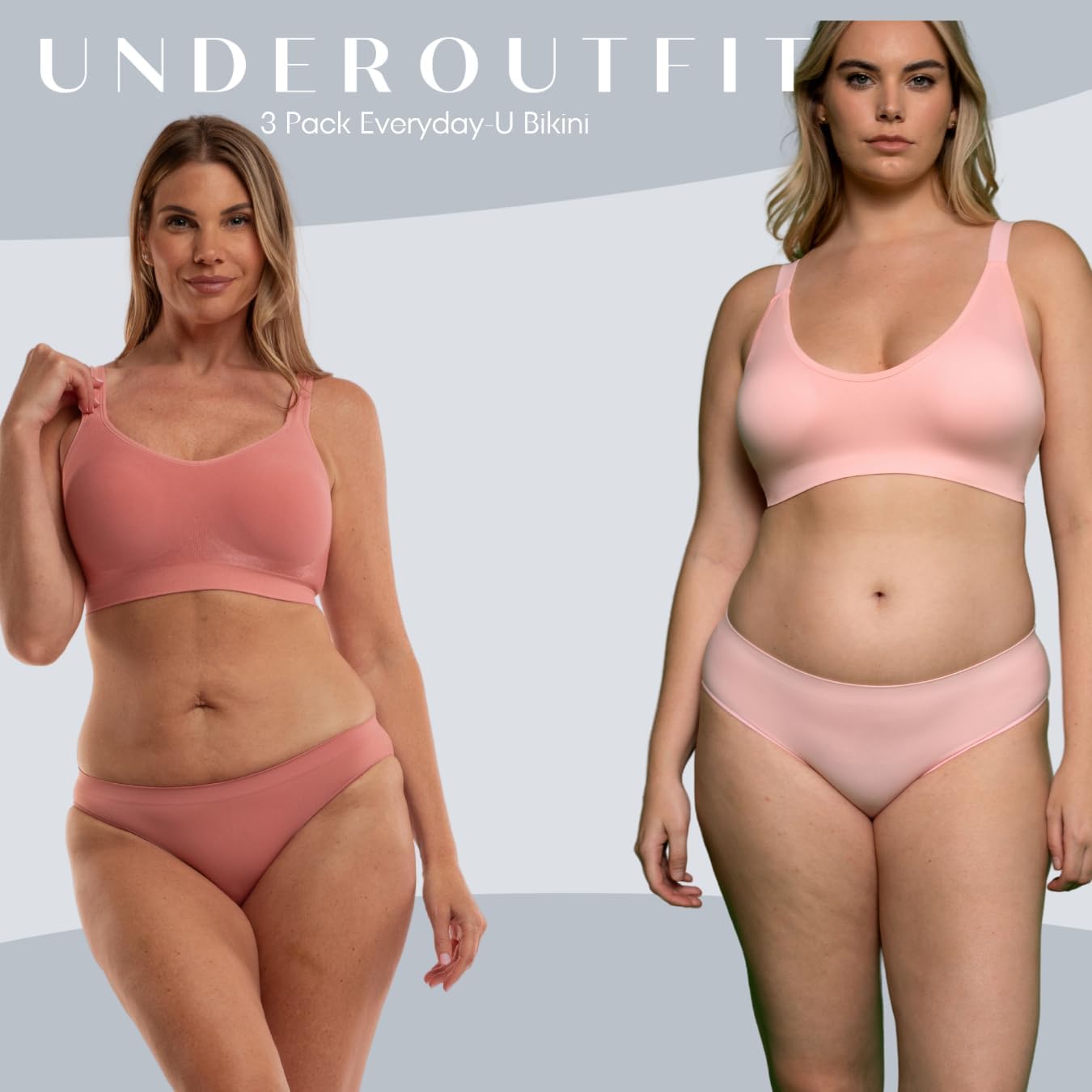 Underoutfit Seamless Stretch Everyday - U Bikini for Women, 3 pack - Image 3