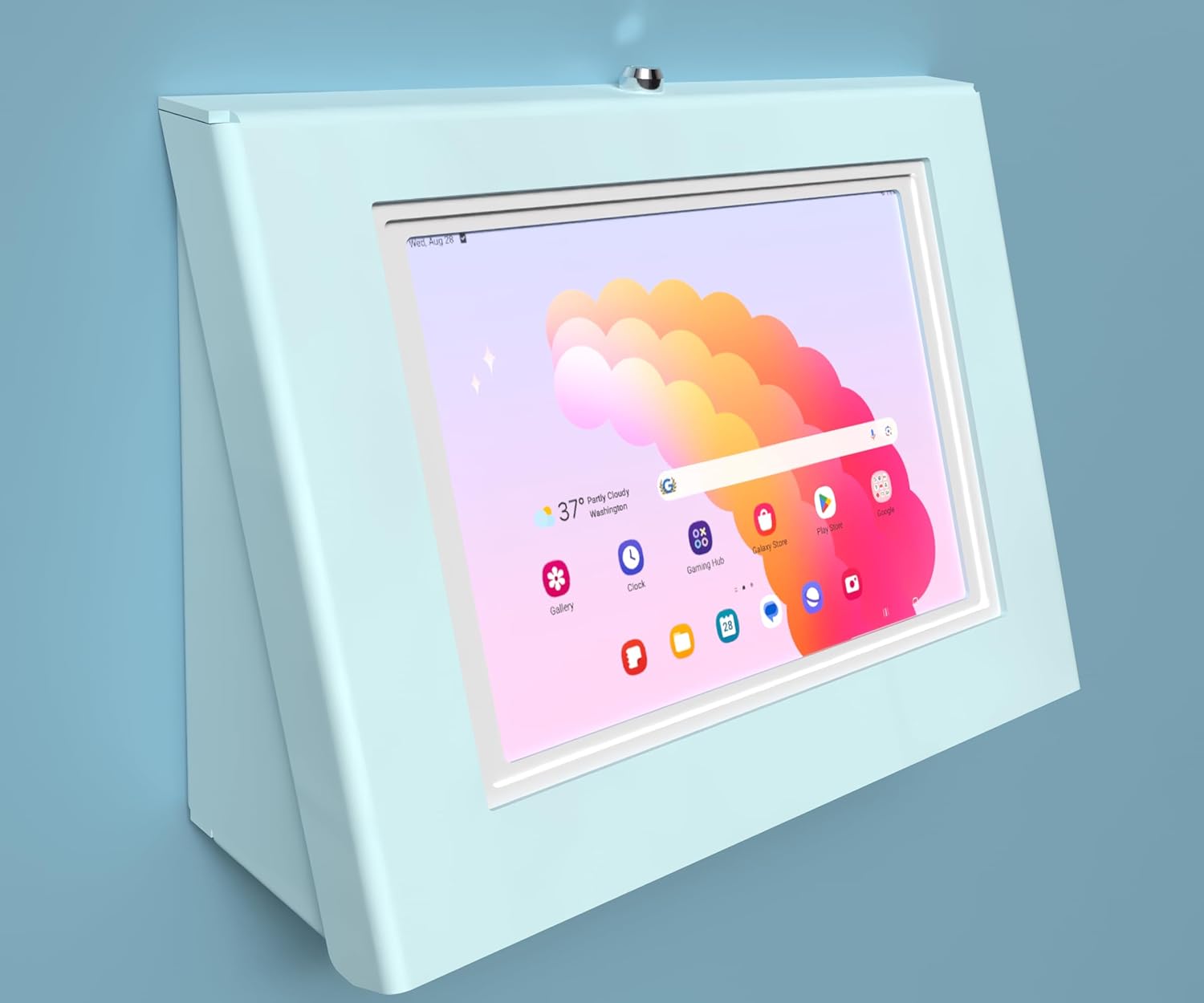 TABcare Easy Wall Mount Security Tablet Kiosk for Samsung Galaxy TAB A9+ A11+ 11" Tablet Designed for Integration of USB Hub, Printer, CC Reader & All Your Peripherals (Black)