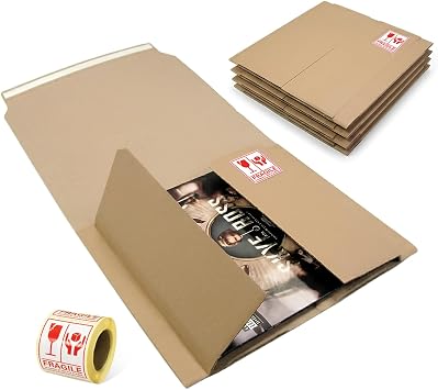 12 Inch Vinyl Record Mailers Postage Packaging LP Cardboard Secure 12" Mailer   Strong & Protective Shipping Boxes 20