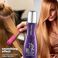 Vista 4 de Perola Negra Cortex Melanina Efecto Suavizante - Tratamiento Complejo de Explosión - Protege el Color del Cabello - Reductor de Volumen, Queratina