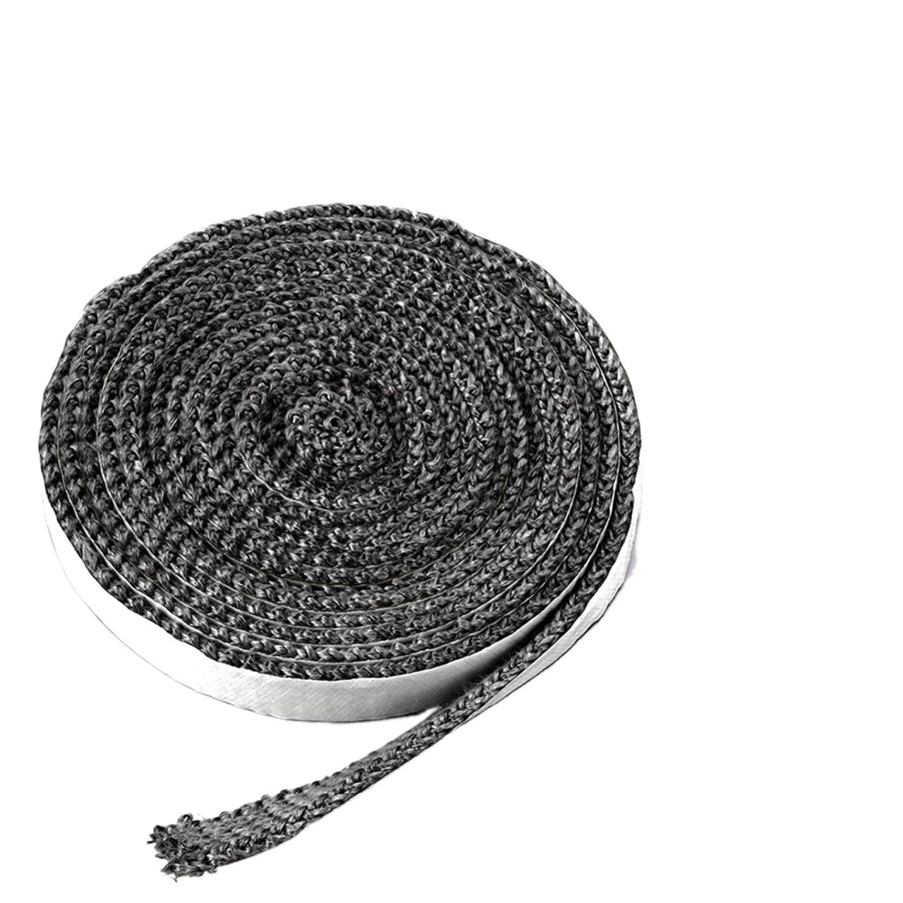 Guarnizione Stufa a Legna Corda nera for stufa a legna da 2/3,0 m | Sostituzione della guarnizione della porta del caminetto autoadesiva ignifuga(15mmx3.0m)