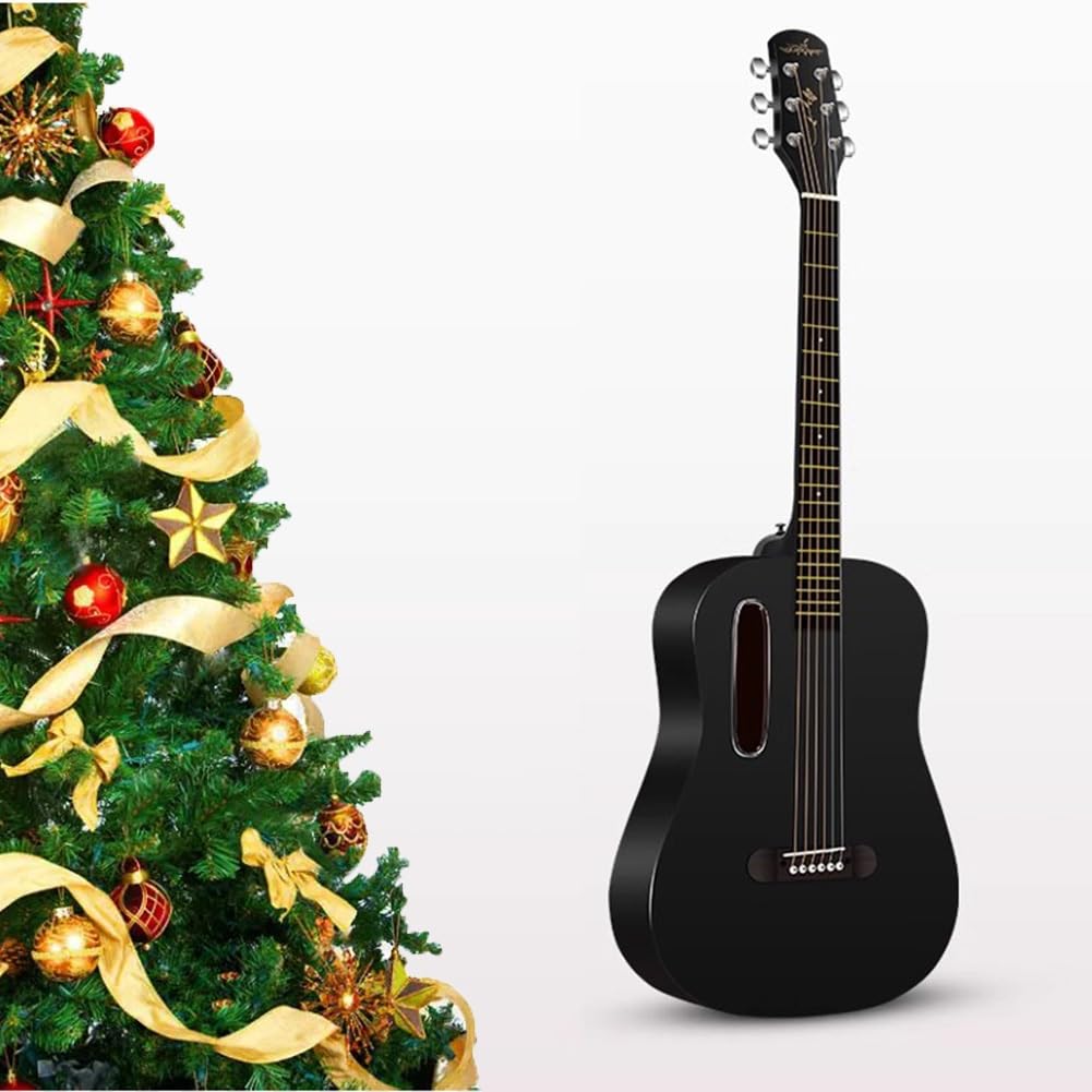 Chitarra acustica per principianti con accessori, strumento completo per apprendimento e pratica