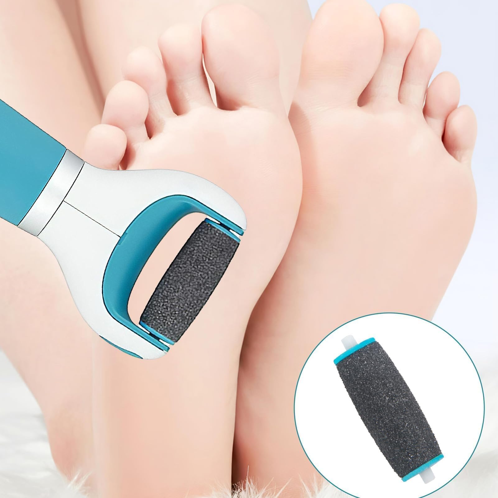 10 Recambio Lima Pies compatible con Scholl Velvet Smooth, Rodillos Extragruesos, Recambios para un Cuidado Eficaz de los Pies