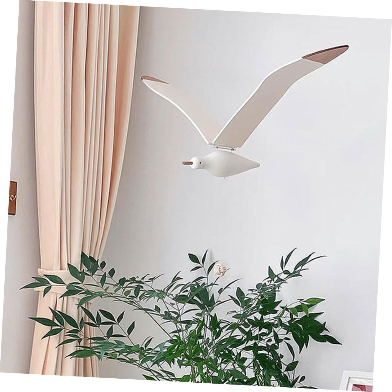 Colgante Cuerda de Cáñamo Adorno de Pájaro de Madera Diseño Único y Material Seguro para Decoración de Habitación Infantil para Dormitorio o Fiesta de Bienvenida de Ñiño