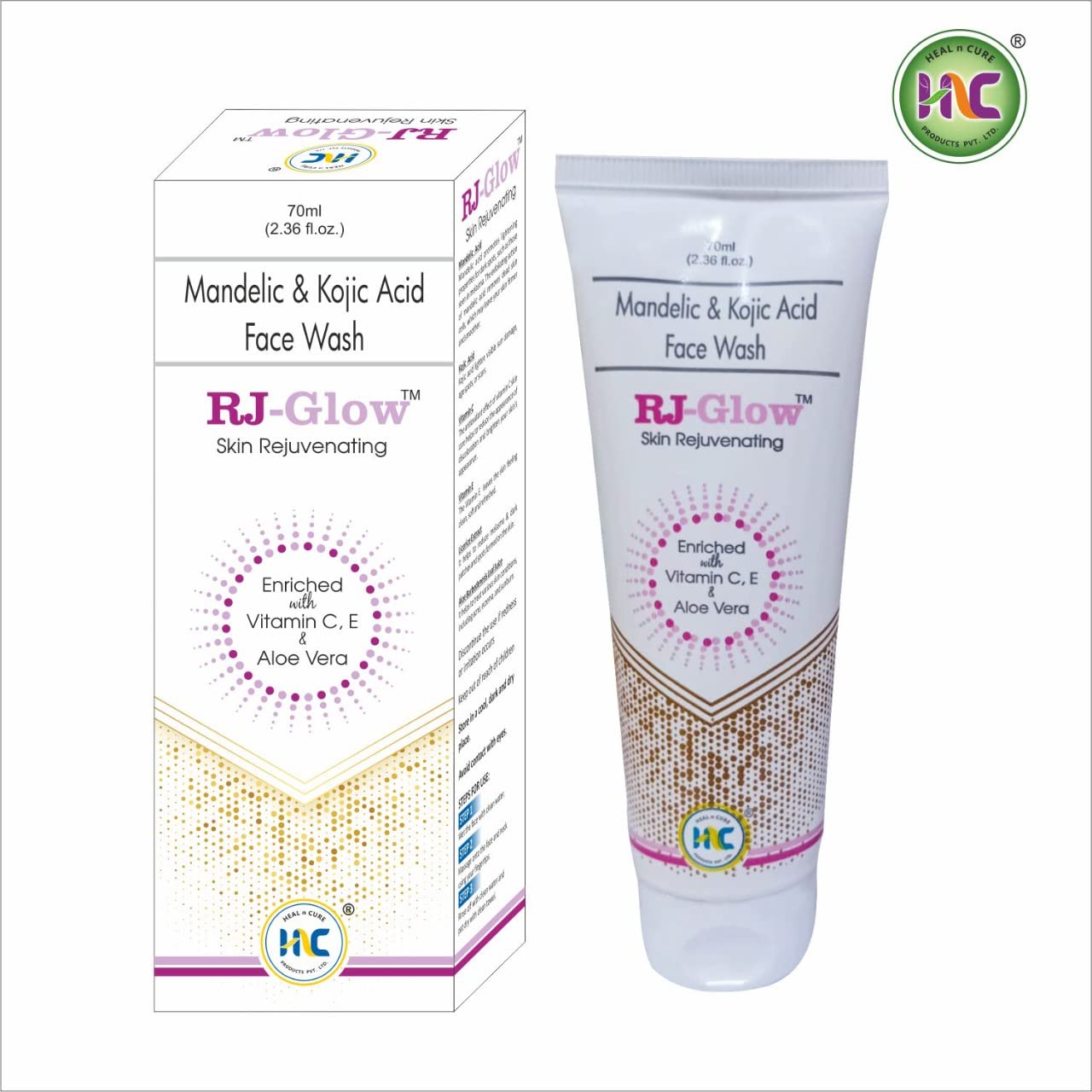RJ Glow Facewash, & NG Glow Cream, (Combo pack For More effective) - Treat Melasma, Pigmentation, and Dark Spots, Complete Skincare, Daily Skin Routine, Suitable for all skin type