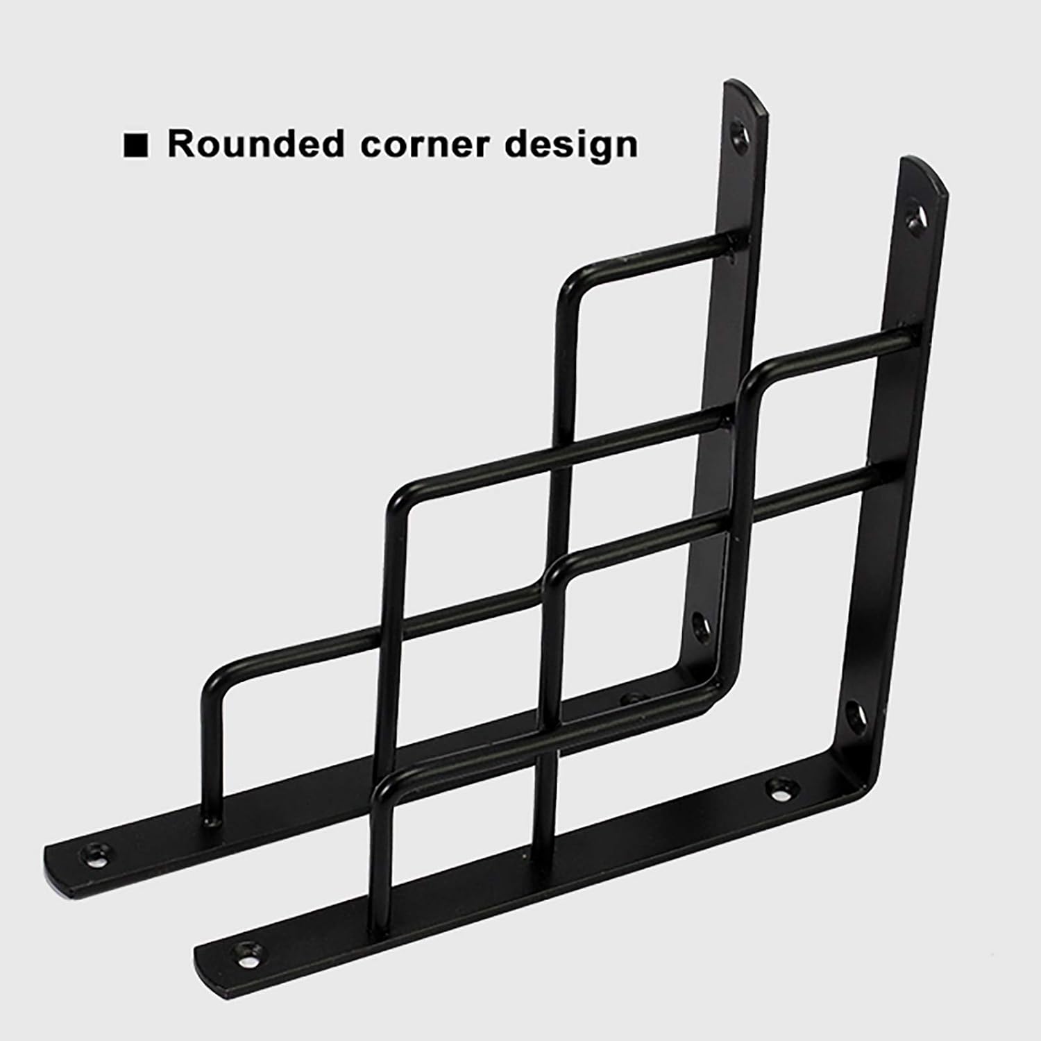 2Pack Decorative Shelf Brackets, Wall Mounted Floating Shelf Bracket, L Shape Heavy Duty Metal Corner Brace Shelf Supporter, Easy to install, Save space for Kitchen, bathroom,White,196mm/7.7in