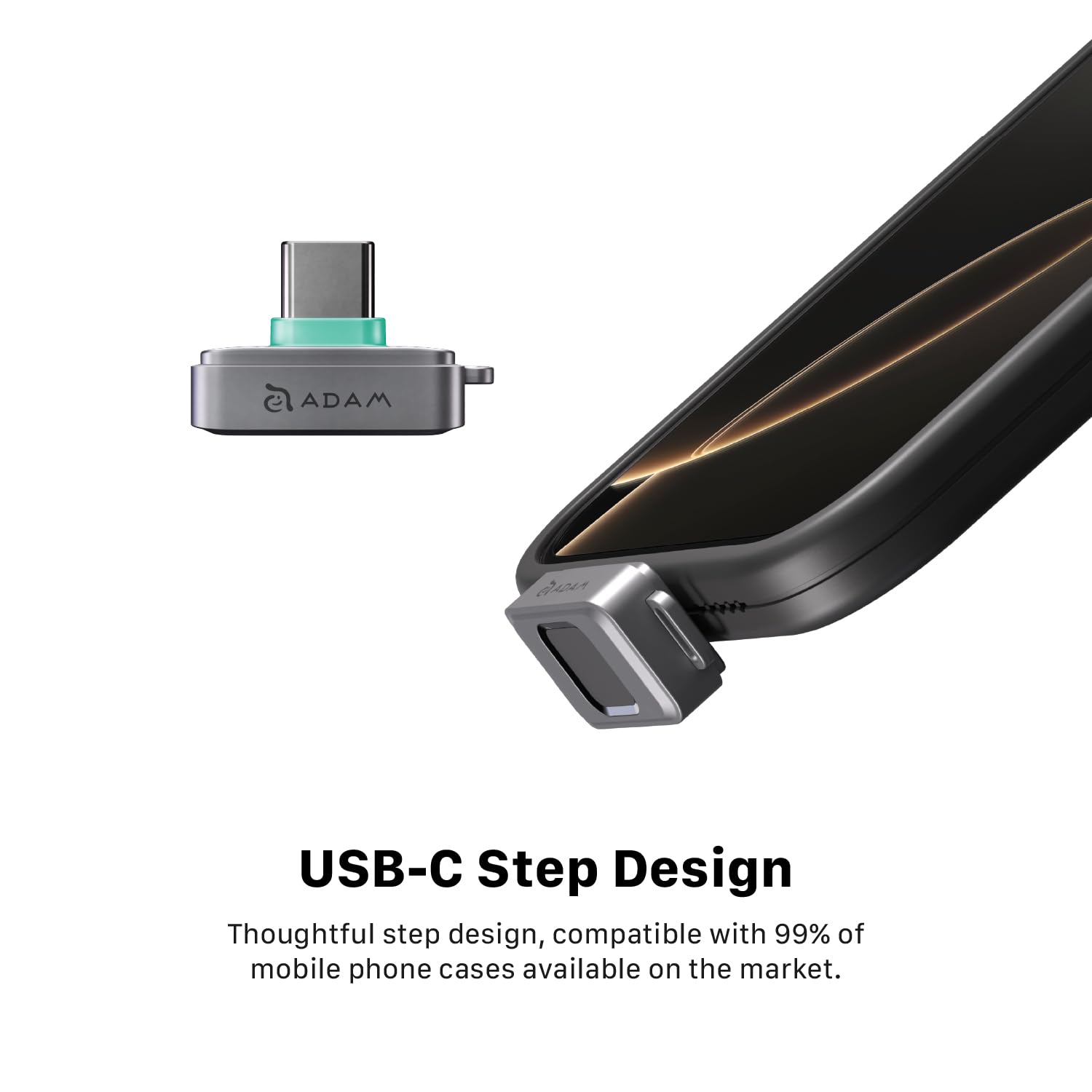 ADAM Elements iKlips S SSD Flash Drive-USB-C Nano Touch Fingerabdruck SSD 256GB für iPhone 15/16/17 Serie